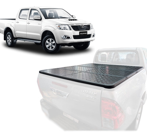 Tapa Rígida Trifold Toyota Hilux 2015/2024 D/cabina C/reja