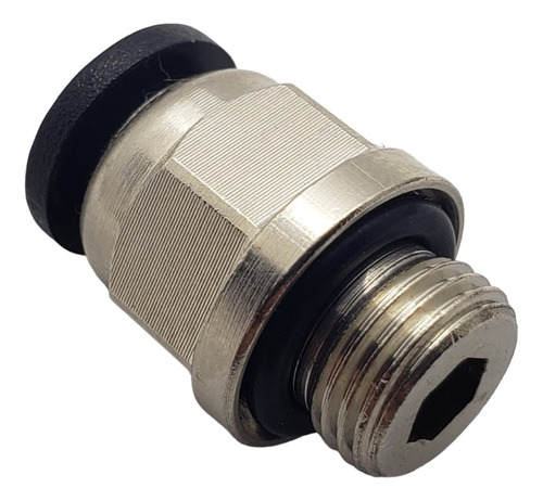 Conector Recto Neumático Rosca Macho 1/4 X P/ Tubo 6mm 