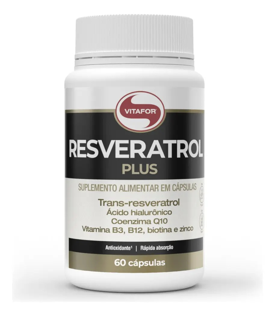 Trans-resveratrol Vitafor Resveratrol Plus - 60 cap em cápsula Sem sabor de 60 un