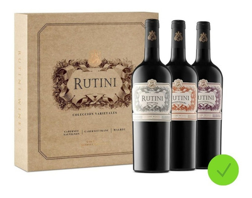 Caja De Vinos Rutini - Cab. Sauv - Cab. Franc - Malbec