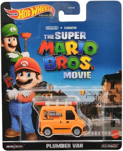 Hot Wheels Premium The Super Mario Bros Movie Plumber Van Color Naranja