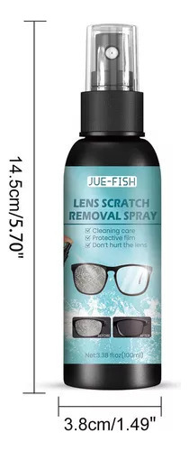 Spray Limpa Lentes Armação Oculos De Sol Tela Celular 100ml