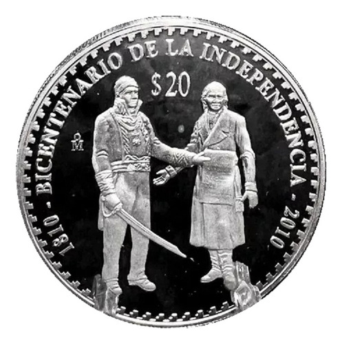 2 Onzas Plata Pura Proof Bicentenerario Independencia 2010