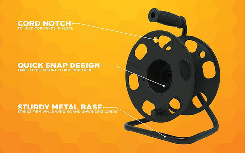 Soporte Metálico Para Carrete De Cable Woods 22849 Extensión