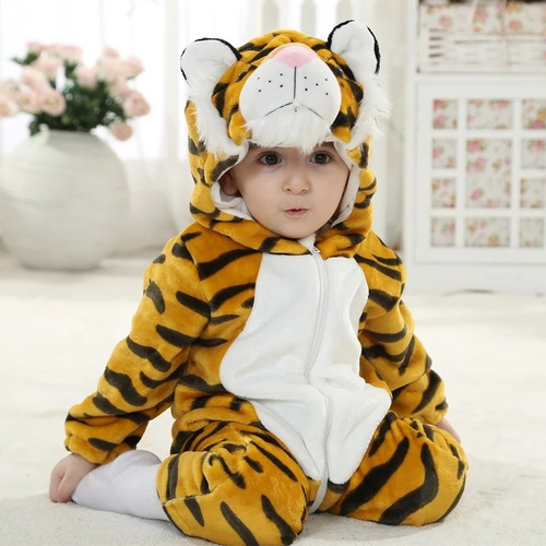 Enterizo Pijama Tigre Para Bebes Importado 