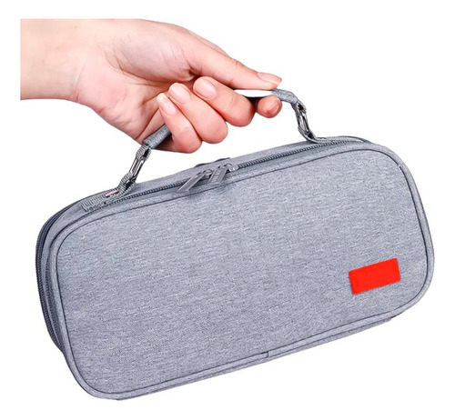 Estojo Box Organizador C Divisória Interna Porta Canetas Cor Preto