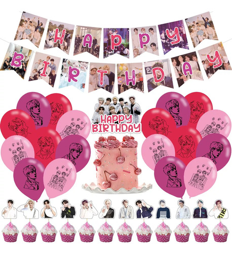 Kit Fiesta Stray Kids Globos De Cumpleaños Infantil