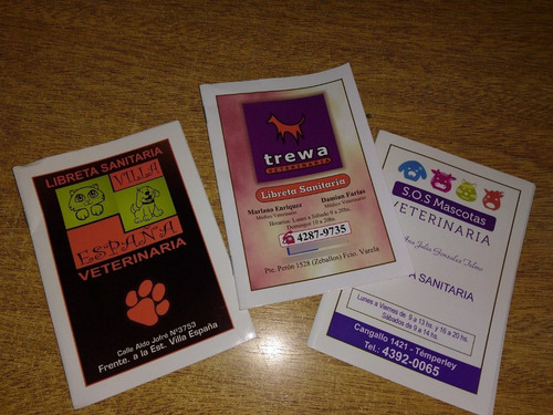 Libretas Sanitarias Veterinarias (100 U.)+imanes+recetarios