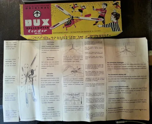Dux Condor Helicoptero Juguete Vintage Aleman Caja Coleccion (Usado)