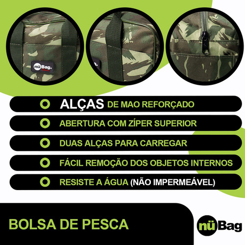 Kit Pesca Completo Com Bolsa, Porta Vara 1,2m E Estojo Anzol