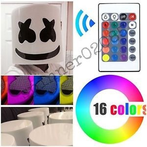 Leds Casco Mascara Marshmello V.2 600 Leds Rgb Envio Gratis