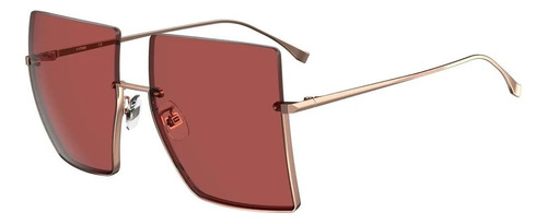 Fendi Ff0401/s Ddb Square Shape Rose Gold Red Original