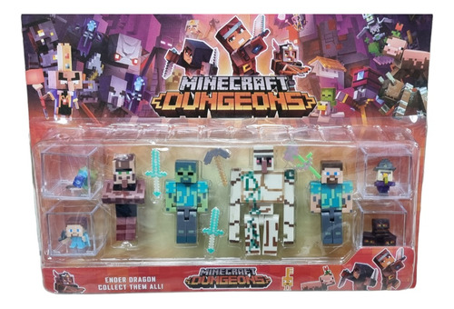 Set 8 Figuras Minecraft Videojuego Nuevo