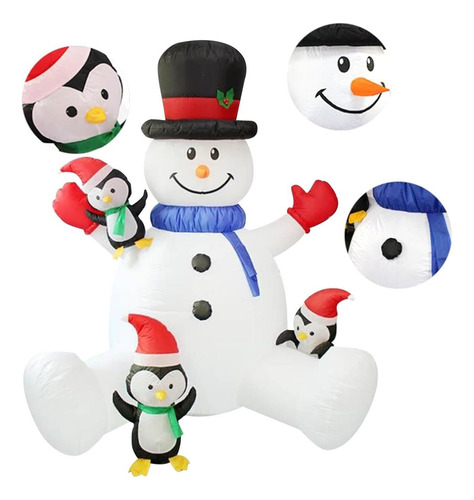 Muñeco De Nieve Inflable De Navidad Juguete De Valla