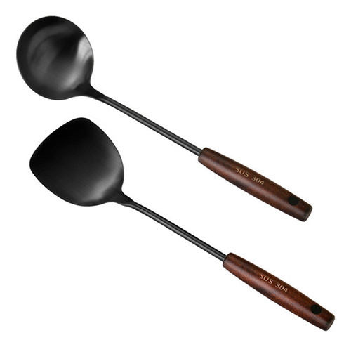 Espátula E Concha De Wok, Conjunto De Ferramentas Skimmer La