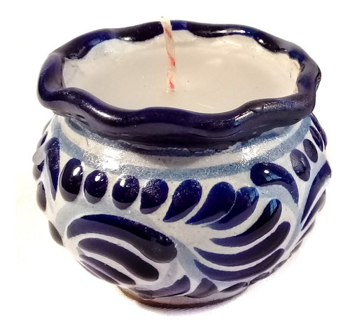 Vela De Talavera Poblana Barroca Con Aroma 5 Cm Plumeado #2