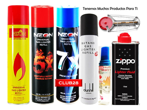 Gas Butano Recarga Soplete Flameador Yesquero Clipper Zippo