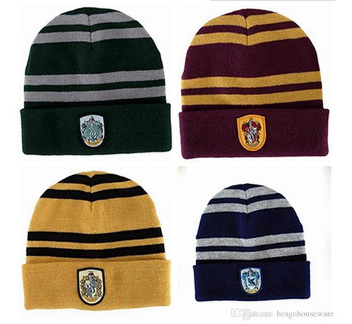 Gorro Casas Hogwarts Harry Potter Gryffindor Slytherin