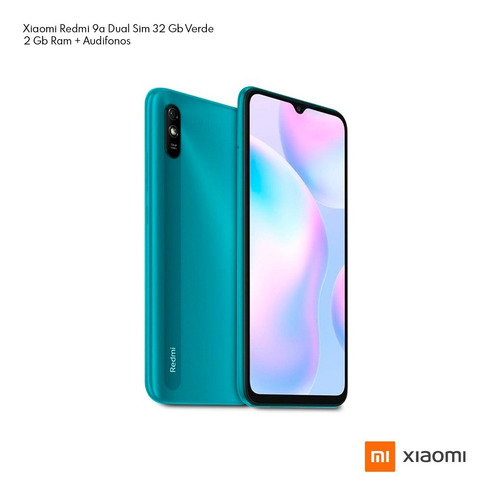 Xiaomi Redmi 9a Dual Sim 64gb Verde 4 Gb Ram + Audifonos
