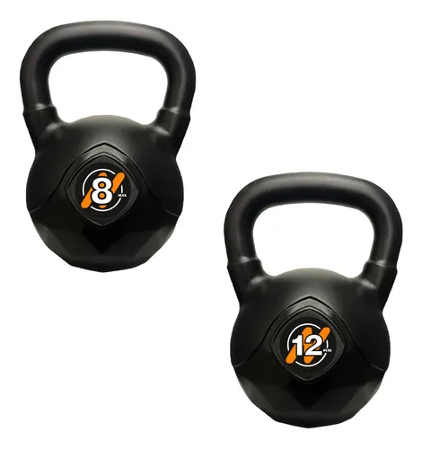 Set De 2 Pesas Rusas 8 Kg + 12 Kg Kettlebell