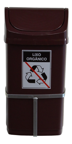 Lixeira 50 Litros Com Suporte P/ Parede E Adesivo