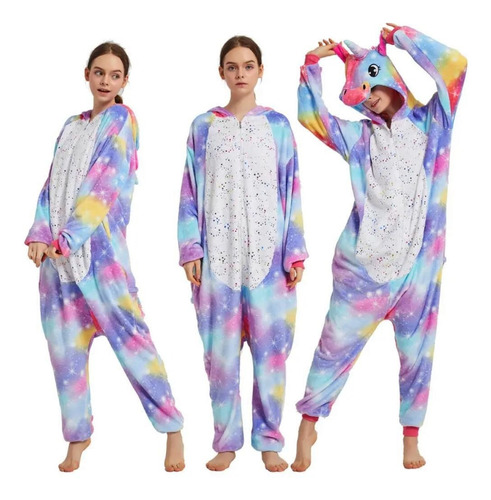 Pijama Y Disfraz Unicornio Enteritos Kigurumi Adulto Niño H5