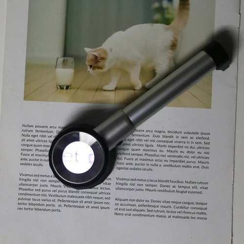 Lente De Lupa Lupa Con Luz Led De Escala Lectura Portátil