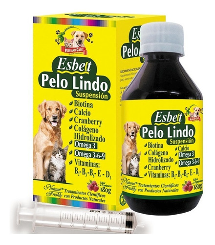 Vitamina Esbelt Pelo Lindo Suspensión Oral 180gr Perro Y Gat