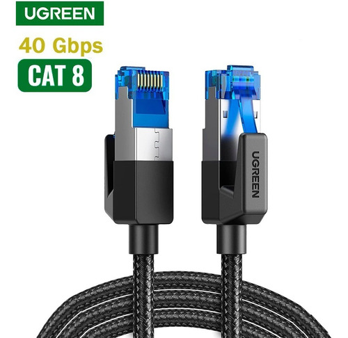 Imagen 1 de 7 de Cable Ethernet Ugreen Rj45 Cat 8 40gbps Nylon 5metros