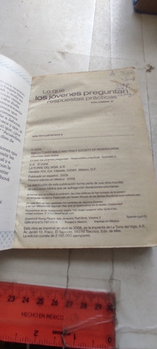 Lo Que Los Jóvenes Preguntan Vol 2 Ed La Torre Del Vigía (Usado)