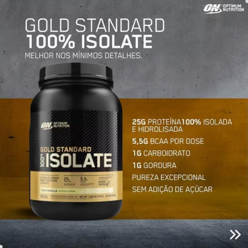 100% Isolate Whey Gold Standard 720g 1,58 Lbs Optimum
