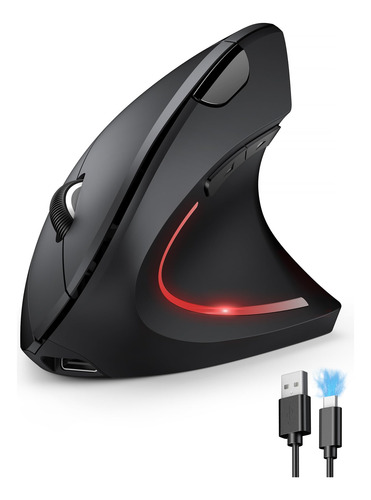 Ratón Tecknet Ergonómico Recargable Vertical Inalámbrico