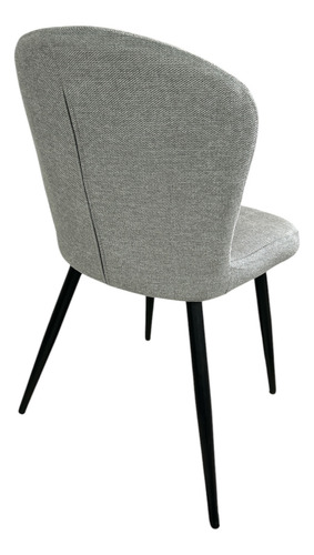 Juego Comedor Mesa Tulip 100 Simil Marmol + 4 Sillas Panama Gris Liso