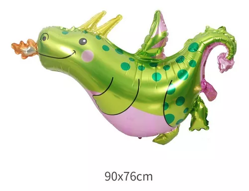 Kit Balão Dinossauro 4d Gigante Metalizado Baby 5 Unidades