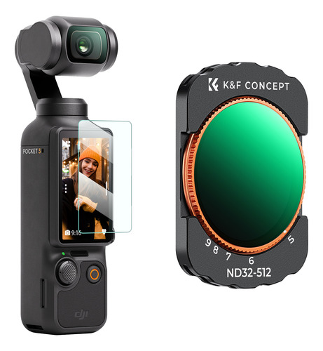 Filtros Magnéticos Nd Variables K&f Dji Osmo Pocket 3 Nd32-5