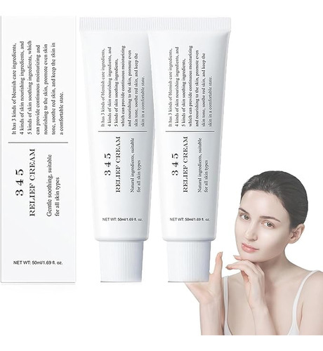 Crema Facial 345 Coreana - Reparadora 50ml,2pcs