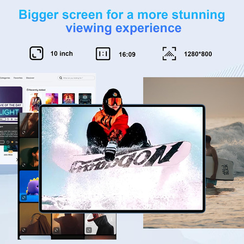 Tablet Suaat 10,1 Pulgadas Android 14 20 Gb Ram 128 Gb Rom 1