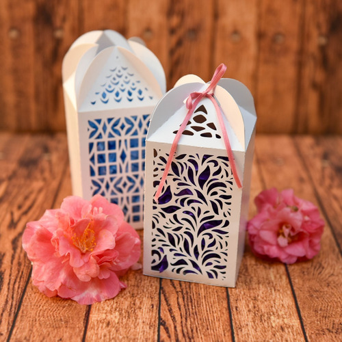 10 Cajitas Caladas Souvenir 15 Años,bautismo,boda 7x12cm