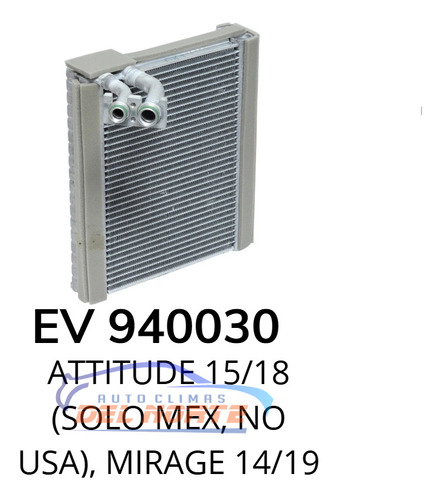 Evaporador De A/c Automotriz Mirage 14/19