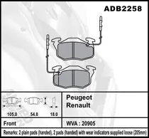 Comprar Juego Pastillas Freno Peugeot 106 205 309 405 Sensor Comline