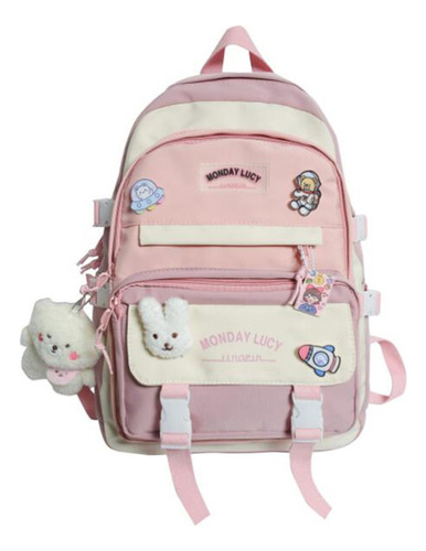 Mochila Kawaii Para Niñas Con Colgante De Oso