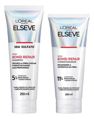 Kit Elseve Shampoo + Cond Bond Repair Cabelos Danificados