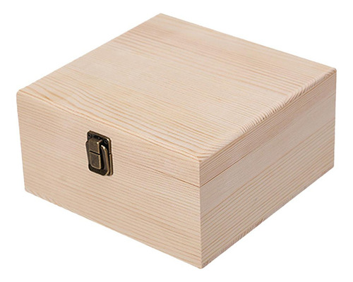 Joyero De Madera De Estilo Vintage, Madera 19,5x19,5x10cm