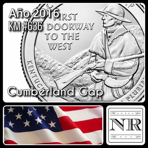 Estados Unidos - 25 Cents - Año 2016 - Cumberland Gap