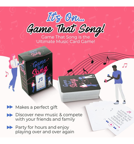 Game That Song Juego De Cartas Musicales Adultos Adolescente