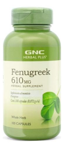 Fenogreco 610 Mg Herbal Plus 100 Cápsulas