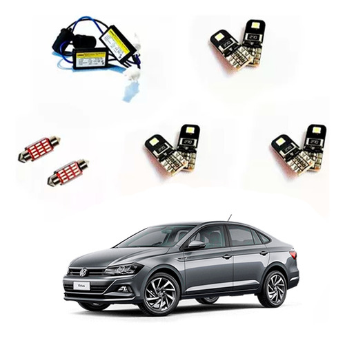 Kit Led Interno + Luz Placa Vw Virtus Sense 2016 (premium)