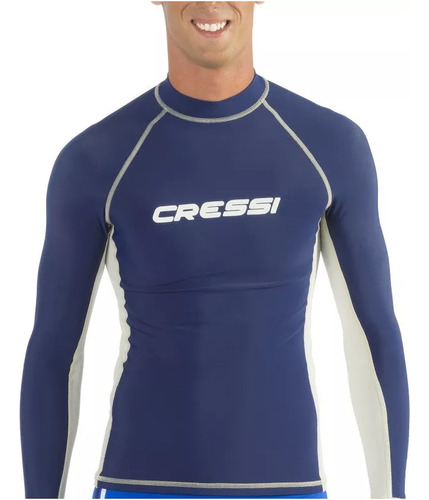 Rashguard Natación Cressi Classic Azul Hombre Ulw4823