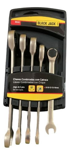 Llave Combinada Con Crique X 5 Pzas Black Jack B642