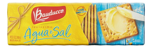 Biscoito Água e Sal Bauducco Levíssimo Pacote 200g